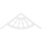 Ekena Millwork Pitch Classic Wagon Wheel Architectural Grade PVC Gable Pediment, 48"W x 18"H x 1"P (9/12) GPP048X018X100CWW - alternate 4